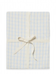 Garbo&Friends - Muslin Fitted Sheet Junior, 60X120X20 Cm, Gingham Sky Blue - Voodilinad - 100X140.40X45