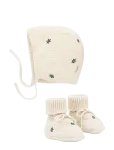 Moonboon - Knitted Bonnet And Booties Giftbox - Beebide kinkekomplektid - 6-9M(74CM)