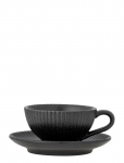 Bloomingville - Neri Cappuccino Cup W/Saucer - Kohvitassid - 200 ML