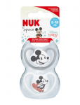 NUK - Space Pacifier Mickey Grey/White, Size 6-18 Months - Lutid - 6-18MONTHS