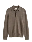 Gant - Extrafine Merino Wool Polo - Pikkade varrukatega kootud polos&auml;rgid - L
