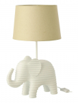 J-Line - Table Lamp Striped Polyresin White - Laualambid - ONE SIZE