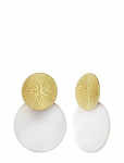 Bud To Rose - Sorrento Earring White/Gold - Statement k&otilde;rvar&otilde;ngad - ONE SIZE