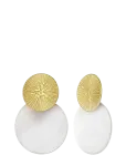 Bud To Rose - Sorrento Earring White/Gold - Statement k&otilde;rvar&otilde;ngad - ONE SIZE