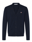 Maison Kitsune - Tricolor Fox Patch Classic Cardigan - V-kaelusega - L