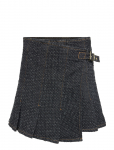 GANNI - Fluffy Denim Wrap Mini Skirt - Teksaseelikud - 40