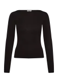 Monki - Sheer Boatneck Long-Sleeve - Pikkade varrukatega - XXS