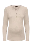 Only Maternity - Olmlola L/S V-Neck Btn Rib Top Jrs - Pikkade varrukatega - M