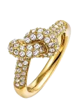 Bud To Rose - Knot Crystal Ring Clear/Gold - S&otilde;rmused - M