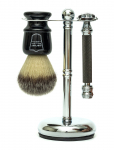 Parker - 3 Piece Black Brush-76R-Chrome Stand - Pardlid - ONE SIZE