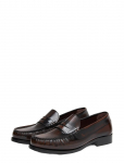 ALOHAS - Rivet Vintage Effect Coffee Brown Leather Loafers - Madalad loafer-jalatsid - 36