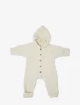 Smallstuff - Jumpsuit Boucl&eacute; Merino Wool W. Buttons And Hoodie - Kombinesoonid - 68-74