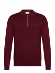 Lindbergh - Ecovero L/S Zip Polo - Pikkade varrukatega kootud polos&auml;rgid - M