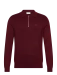 Lindbergh - Ecovero L/S Zip Polo - Pikkade varrukatega kootud polos&auml;rgid - M
