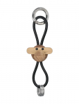 Kay Bojesen - Abe S&oslash;lv N&oslash;glering Med Sortl&aelig;der Teak/Limba - V&otilde;tmehoidjad - ONE SIZE