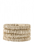Lenoites - Mulberry Silk Skinny Scrunchies Beige - Juuksekummid - 9 G