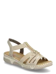 Rieker - Rieker Ladies' Sandals 66201-62 Beige - Madalad sandaalid - 40