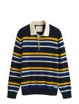 GANT - Striped Cotton Rib Polo - Pikkade varrukatega kootud polos&auml;rgid - XXXL