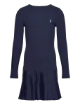 Ralph Lauren Kids - Pleated-Skirt Ribbed Dress - Pikkade varrukatega vabaajakleidid - 132-140