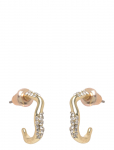 SN&Ouml; Of Sweden - Kitty Small Crystal Oval Ear G/Clear-Onesize - R&otilde;ngad - ONE SIZE