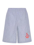 Stella Nova - Striped Anchor Embroidered Shorts - Bermuda - 34