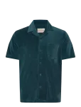 Revolution - Velour Short-Sleeved Cuban Shirt - Vabaaja s&auml;rgid - L