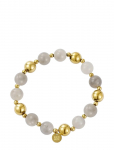Bud To Rose - Kelly Bracelet Grey/Gold - P&auml;rlitega k&auml;ev&otilde;rud - ONE SIZE