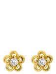 Timi Of Sweden - Lupine - Flower With Crystal Stud Earrings - Needid - ONE SIZE