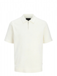 Jack & Jones - Jprblamilano Spring Knit Zip Polo Ss Sn - L&uuml;hikeste varrukatega kootud polos&auml;rgid - XXL