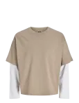 Jack & Jones - Jcobiarritz Doublelayer Tee Ls Styd Ss26 - Pikkade varrukatega - M