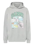 Ganni - Graphic-Print Hoodie - Kapuutsiga pusad - S