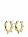 Bud To Rose - Crown Spike Earring Black/Silver - R&otilde;ngad - ONE SIZE