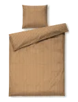 Juna - Soft Bed Linen 150X210 Cm Caramel/Off-White Se - Voodipesukomplektid - 150X210;50X60CM