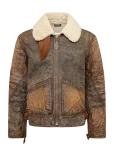 Polo Ralph Lauren - Leather-Trim Shearling Flight Jacket - Bomber-jakid - M