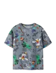 Name It - Nkmstef Minecraft Ss Poly Nreg Top Bfu - L&uuml;hikeste varrukatega - 134-140