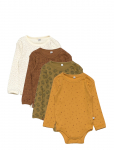Pippi - Body Ls Ao-Printed (4-Pack) - Pikkade varrukatega - 62