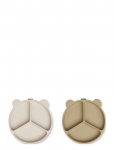 Liewood - Stacy Divider Suction Plate 2-Pack - Taldrikud - ONE SIZE