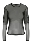 Pieces - Pcninni Ls Mesh Top Jrs Noos Bc - Pikkade varrukatega - XL