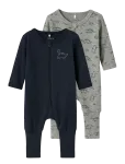 Name It - Nbmnightsuit 2P Zip Ff Grey Dino Noos - Pidžaama kombinesoonid - 56