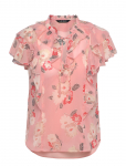 Lauren Ralph Lauren - Floral Ruffle-Trim Georgette Blouse - L&uuml;hikeste varrukatega - M