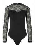 Pieces - Pcmilly Ls Lace Bodystocking Noos - Bodid ja aluskleidid - S