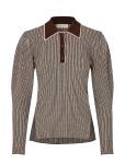 STINE GOYA - Soft Rib, Long Sleeve Knit Polo - Pikkade varrukatega - L