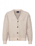 Abercrombie & Fitch - Cream Birdseye Cropped Vintage Cardigan - Kardiganid - XL