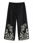 Lindex - Trousers Nilla Embroidery - Poolpikad p&uuml;ksid - S