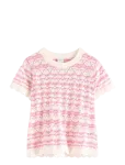 Lindex - Pattern-Knit Top With Short Sleeve - Pulloverid - 116