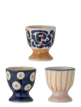 Bloomingville - Eviaya Egg Cup, Blue, Stoneware - Munatopsid - ONE SIZE