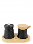 Peugeot - Bali St&oslash;bejern Peberkv&aelig;rn Og Salt Dispenser S&aelig;t - V&uuml;rtsiveskid - 8 CM