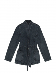 REMAIN Birger Christensen - Belted Denim Jacket - L&uuml;hikesed teksap&uuml;ksid - 36