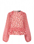 French Connection - Poppy Emina Semi Sheer Top - Pikkade varrukatega - L