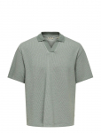 ONLY & SONS - Osjkian Life Rlx Ss Strp Polo Jrs - L&uuml;hikeste varrukatega polos&auml;rgid - 158-164